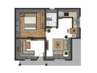 Denah Rumah 5×6 dengan 1 Kamar Tidur Denah Rumah 5×6 dengan 1 Kamar Tidur
