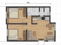 Denah Rumah 5×6 dengan 2 Kamar Tidur Denah Rumah 5×6 dengan 2 Kamar Tidur