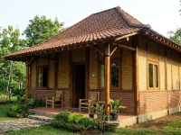 Inspirasi Model Rumah Bambu Setengah Bata