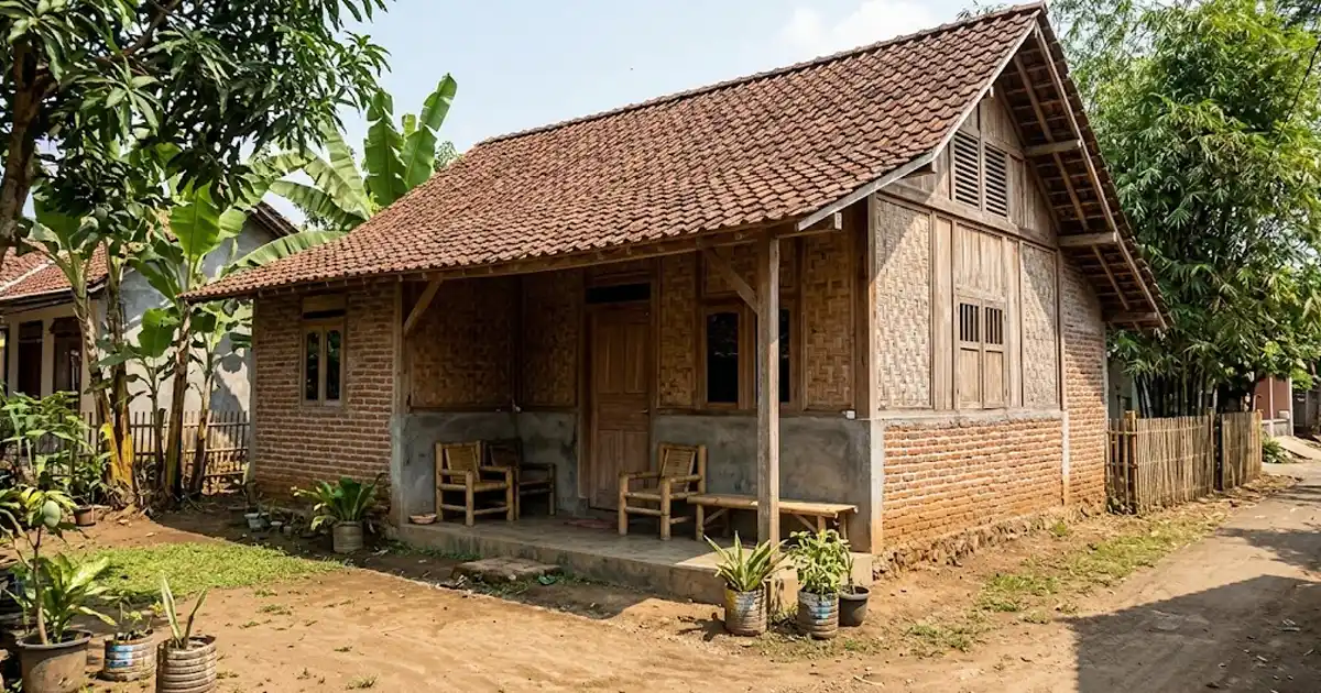 Rumah Tembok Setengah Badan