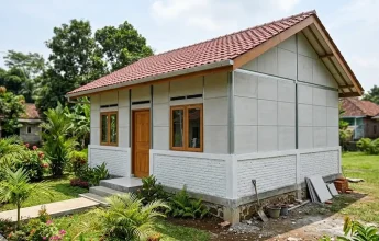 Rumah Setengah Tembok Setengah GRC